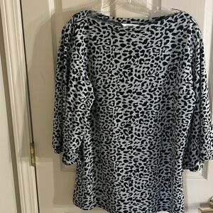 Marlis Brand Leopard tunic size Med grey EUC